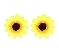iplusmile Clip Elegante e Vivace per Chioma Girasole in Metallo e Tessuto 2 Pezzi Accessorio per Feste Musicali e Matrimoni, Può essere Applicato a Borse e Cappelli
