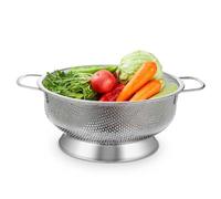 iplusmile Colapasta in Acciaio Inox con Base Stabile e Maglia Fina Scolapasta Multiuso per Verdure Pasta e Frutta Levigato Sicuro per Cucina