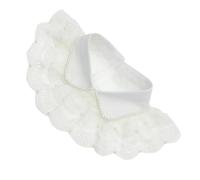 iplusmile Colletto Finto in Pizzo Perle, Cotone Bianco per Donna | Elasticizzato, Adatto a Abiti, T-shirt e Maglioni, Stile Elegante per Matrimonio e Tutte le Stagioni