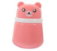 iplusmile Contenitore a Forma di Orsetto Rosa in Materiale Pp e Spugna per Talco Puff Resistente e Non Deformabile per Ragazza e Adulti a Casa in Viaggio