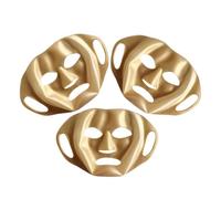 iplusmile Copertura Viso in Silicone Riutilizzabile 3d Set da 3 Pezzi Colore Oro, Supporto per Maschere di Bellezza, Resistente e Facile da Pulire, per Trattamenti Viso e Maschere Idratanti