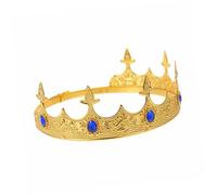iplusmile Copricapo Re Di Compleanno Per Uomo Maschio Cosplay Rinascimento Del Re Del Ballo Di Fine Anno Reale Accessori Rinascimentali Uomo Compleanno Blu Lega Di Zinco