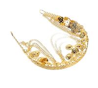 iplusmile Copricapo Tribale Zingara Monete e Catena Multistrato, Accessori Boho Per Chioma Dorati Da Danza e Festa, Copricapo Da Ballo Retrò in Lega Lucida Per Donne e Ragazze