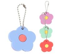 iplusmile Copritasti per Chiavi in PVC Set 4 Pezzi Adorabili Manicotti a Forma Fiore Identificatori Colorati per Chiavi Facili da Differenziare