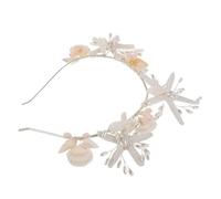 iplusmile Corona di Conchiglie Fascia per Capelli da Sposa Stella Marina Design Accessori per Capelli da Spiaggia per Donne e Ragazze Copricapo Leggero e Comodo