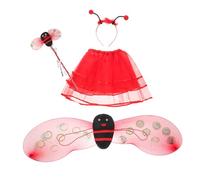 iplusmile Costume Coccinella con Leggere Gonna Tutu e Cerchietto per Feste Halloween e Recite Design e Versatile per Bambine