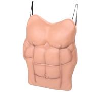 iplusmile Costume da Uomo Petto Muscoloso Finto in EVA Body Realistico Muscoli Artificiali per Halloween e Cosplay Accessorio Mezzo Corpo Leggero e Flessibile per Feste a Tema