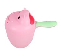iplusmile Cucchiaio da Bagno in Pp per Ragazzo Ragazza a Forma di Ippopotamo Contenitore per Sciacquare Chioma, Versare Acqua Divertente e Sicura per Rosa