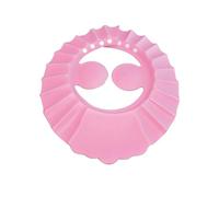 iplusmile Cuffia da Doccia Regolabile in Eva Rosa con Protezione per Orecchie Morbida e Comoda Adatta per Bagnetto e Taglio Chioma 40-55cm