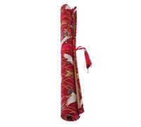 iplusmile Custodia Arrotolabile e Accessori per Lavori a Maglia per Uncinetti in Cotone-Poliestere Rossa, Leggera e Facile da Trasportare, per Kit Fai-da-Te