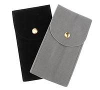 iplusmile Custodia per Orologio Portatile e Borsa per Braccialetti Resistente a Polvere e Graffi, Set da 2 Pezzi (nero + Grigio) per Viaggio e Uso Quotidiano