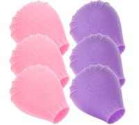 iplusmile Custodia Protettiva per Pennelli Make Up in Silicone 6 Pezzi, Cover Antipolvere Compatta per Protezione Pennelli Cosmetici, Accessorio Pratico per Viaggi