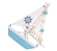 iplusmile Decorazione a Vela Ornamento per Barca da Tavolo Antico Pastello villetta minibarca a Vela Decorazione della Barca a Vela di Barca Barca in Legno di Legno Sky-Blue