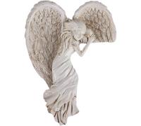 iplusmile Decorazione per Cornice Porta in Resina Beige Piume D'angelo, Ornamento Natalizio Classico e Funzionale per Garage e Porte, Fissabile Nastro Adesivo o Colla