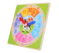 iplusmile Didattico in Legno Multicolore Educativo per Apprendere Lorario per Linsegnamento Riconoscimento Numerico e Cromatico