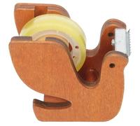 iplusmile Dispenser a Forma di Nastro Adesivo per da Ufficio in Legno e Metallo Chic, Compatibile Nastro Biadesivo, per Scuola e Ufficio