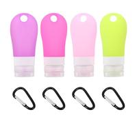 iplusmile Dispenser Pressione Ricaricabile Flacone per Liquidi Contenitori Gancio Bottiglie da Viaggio Silicone Colore Casuale