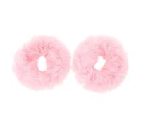 iplusmile Elastici per Chioma 2 P rosa 2 in Pelliccia Sintetica Morbidi e Comodi da Indossare per Raccolti Eleganti e Ponytail