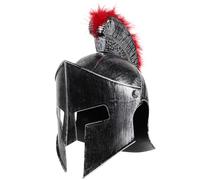 iplusmile Elmo Romano Uomo in Costume Casco Soldato Romano Argentato Accessorio per Feste in Maschera e Cosplay Resistente e Comodo per Eventi e Giochi di Ruolo