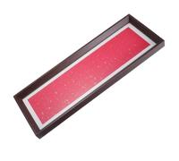 iplusmile Espositore da Tavolo per Calligrafia, Cornice Lunga in Legno e | Colore Caffè, Inserti Chiari in Carta Xuan, Zone Guida Prestabilite, per Scrivania Studio e Ufficio