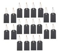 iplusmile Etichette come Lavagnette Segnaposto e Etichette Appese 20 Fori Preforati in Legno Nero Vintage per Cartellini Prezzo e Bigliettini