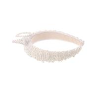 iplusmile Fascia Feste e Confortevole di Fotografico Compleanno per Elegante Perle Finte Bianca, Accessorio Regalo per 40 Anni Chioma Eventi Formali