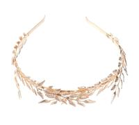iplusmile Fascia per Chioma Corona D'alloro Oro in Ferro e Confortevole per Sposa ed Eventi Eleganti e Chic