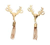 iplusmile Fibbie e da Accessori Creativi Facili, Resistenti Oro Fissare 2pezzi Testa di Cervo in Alluminio Versatili per Borsa per Borse e Borsette