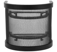 iplusmile Filtro Anti-Pop Microfono a Forma di U Grande Nero Schermo Anti-Vento Metallico per Microfono da Studio e Portatile Copertura Antivento per Registrazione Podcast e Streaming