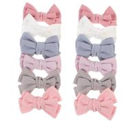iplusmile Fiocchi per Chioma da Bambina in Nylon 12 Pezzi, Fasce Fai da Te Fiocco per Neonate e Bambine, Accessori Morbidi e Confortevoli per Uso Quotidiano e Regali Creativi