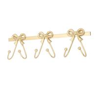 iplusmile Gancio da Parete Dorato Fiocco in Metallo Porta Asciugamani Appendiborse e Cappotti Multifunzionale per Organizzazione Bagagli Sciarpe e Chiavi Decorazione Rustica per Ingresso e