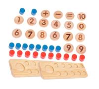 iplusmile Giocattoli Educativi in Legno per Kit Matematica con Contatori Colorati Gioco Intelligenza e Cognizione Numerica Sicuro e Leggero per Ragazzi e Ragazze