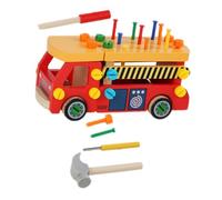 iplusmile Giocattoli Strumenti in Legno per Kit Costruzione Educativo con Viti e Martello Didattico per Sviluppo Coordinazione Mano Occhio e Abilità Logiche Regalo per Bambine