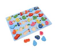 iplusmile Giocattolo Alfabeto Arabo in Legno Puzzle Di Abbinamento Montessori Per Ragazzo Gioco Di Apprendimento Delle Lettere Educativo Islamico Attività Di Sviluppo Cognitivo