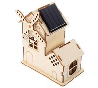 iplusmile Giocattolo Energia Solare in Legno Kit Di Mulino Vento Casa Scientifica Di Montaggio Fai Da Te Regalo Di Compleanno Per Ragazzi e Ragazze