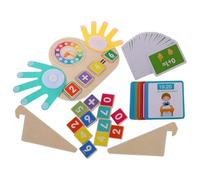 iplusmile Giocattolo Matematico in Legno Montessori per Addizione e Sottrazione con Riconoscimento Colori e Numeri Gioco Educativo Didattico per Scuola Materna e Homeschool