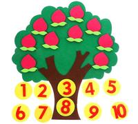 iplusmile Gioco Educativo Albero della Frutta in Non per Kit Didattico Montessori per Apprendimento Numerico Coordinazione Mano-Occhio e Memoria Giocattolo Portatile per Prescuola