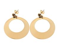 iplusmile Grandi Orecchini Pendenti Rotondi in Acciaio Inox Resistenti Design Geometrico Circolare Vintage Minimalista per Donna Gioielli Moda Coreana e Giapponese per Occasioni