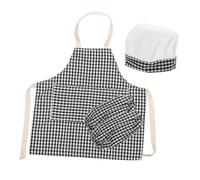 iplusmile Grembiule Cuoco per Cappello e Maniche Costume Chef per Grembiule per Pittura e Giochi Ruolo Design Robusto e Confortevole per Bambine