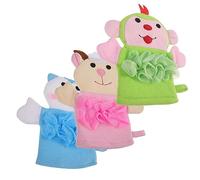 iplusmile Guanti da Doccia per Bambini 3 Pezzi Spugna e Rete Pe, Esfoliante e Delicato sulla Pelle, Accessorio Bagno Colorato per Bagnetto Neonati e Ragazzi