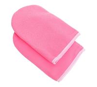 iplusmile Guanti Per Cera Di Paraffina Per Spa, Coprimani Riscaldanti Chiusura a Strappo, Fodere Termiche Spesse Per Centri Benessere Mani, Colore Rosa Bordo Bianco