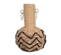 iplusmile Handwoven Paper Rope Vase in Rustic Farmhouse Decorative Plant Holder for Dried And Artificial Flowers Lightweight Iron Frame Versatile Floral Display for Dining And Hotel Table