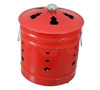 iplusmile Inceneritore Smaltato Da Esterno Secchio Per Bruciare Carta e Foglie, Bidone Compatto Resistente Per Giardino, Braciere Aperto Per Uso Domestico Design Durevole e Multifunzionale