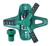 iplusmile Irrigatore Automatico per Giardino Ugello Rotante a 360 Gradi, in Plastica Verde, per Irrigazione Prato e Orto, Sistema Pratico per Annaffiare Piante