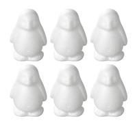 iplusmile Kit di 6 Pezzi di Materiali per Pittura Artistica a Forma di Pinguino in Schiuma Bianca, Educativo per e Ragazze, Come Accessorio per Giocattoli e Halloween