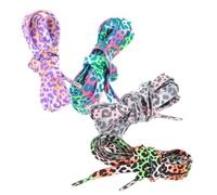iplusmile Lacci Riflettenti Per Scarpe Sportive in 4 Coppie Stringhe Colorate Per Scarpe Casual Esterno Design Tie-dye 120cm Accessori Versatili Per Ogni Occasione