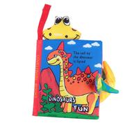 iplusmile Libro di Stoffa per Dinosauri Giocattolo Educativo Precoce Morbido e Resistente Libro Pratico per Ragazzo Ragazza Regalo per Primi Mesi di Vita