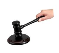 iplusmile Martelletto e Blocco Sonoro in Legno di Faggio per Giudice Accessori Ergonomici per Corte Riunioni e Cerimonie Professionali