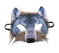iplusmile Maschera da Mezza Faccia Stampa Leopardata Maschera Animale per Travestimenti da Compleanno e Halloween per Usi
