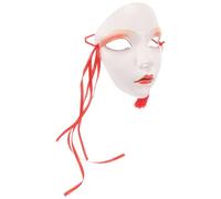 iplusmile Maschera Halloween Carnevale in Plastica Rigida Decorativa e Dipinta Mano Maschera Completa per Donna Adulta Accessorio per Festa e Cosplay Resistente AI Colori e Traspirante